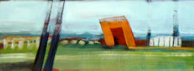 von Ort zu Ort II, Acryl auf MDF, 80 x 30 cm, 2007